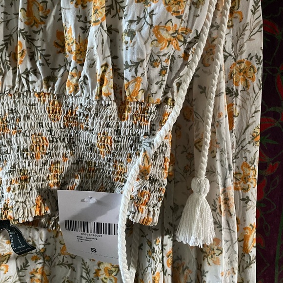 Full length floral skirt, side slits & rope belt - Picture 2 of 2